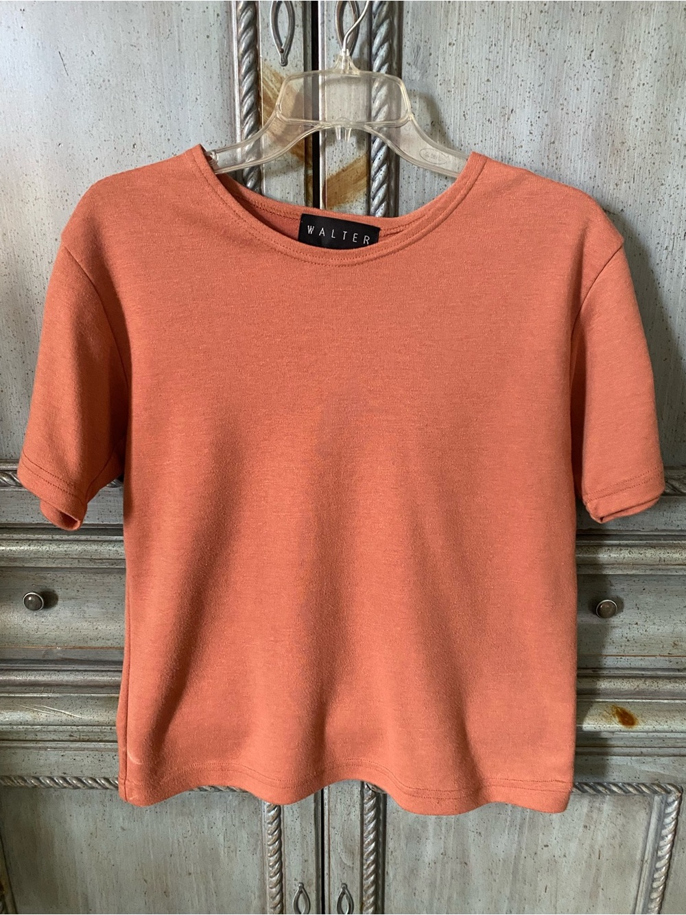 WALTER Short Sleeve Top — Coral Rust